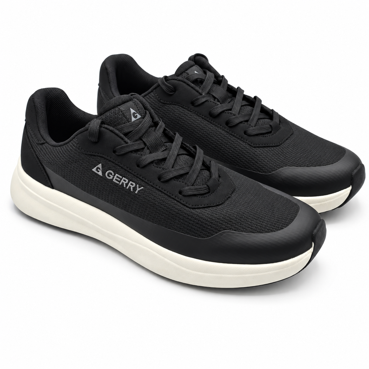Gerry Creston Mens Sneakers Black Mesh Lace Up Lightweight Casual Pick Size