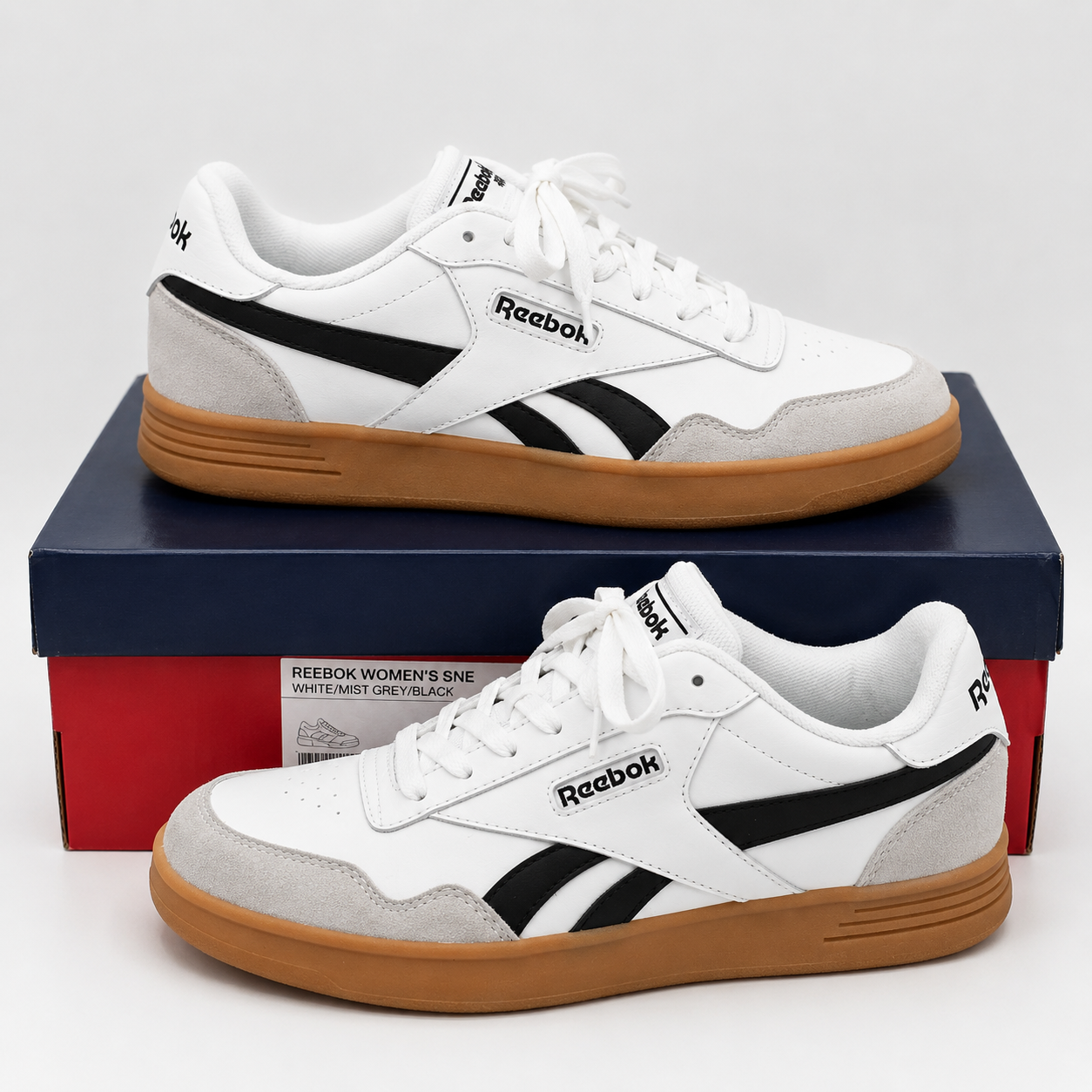 Reebok Royal Complete 2.0 Women's Casual Sneakers White Mist Gray Black.