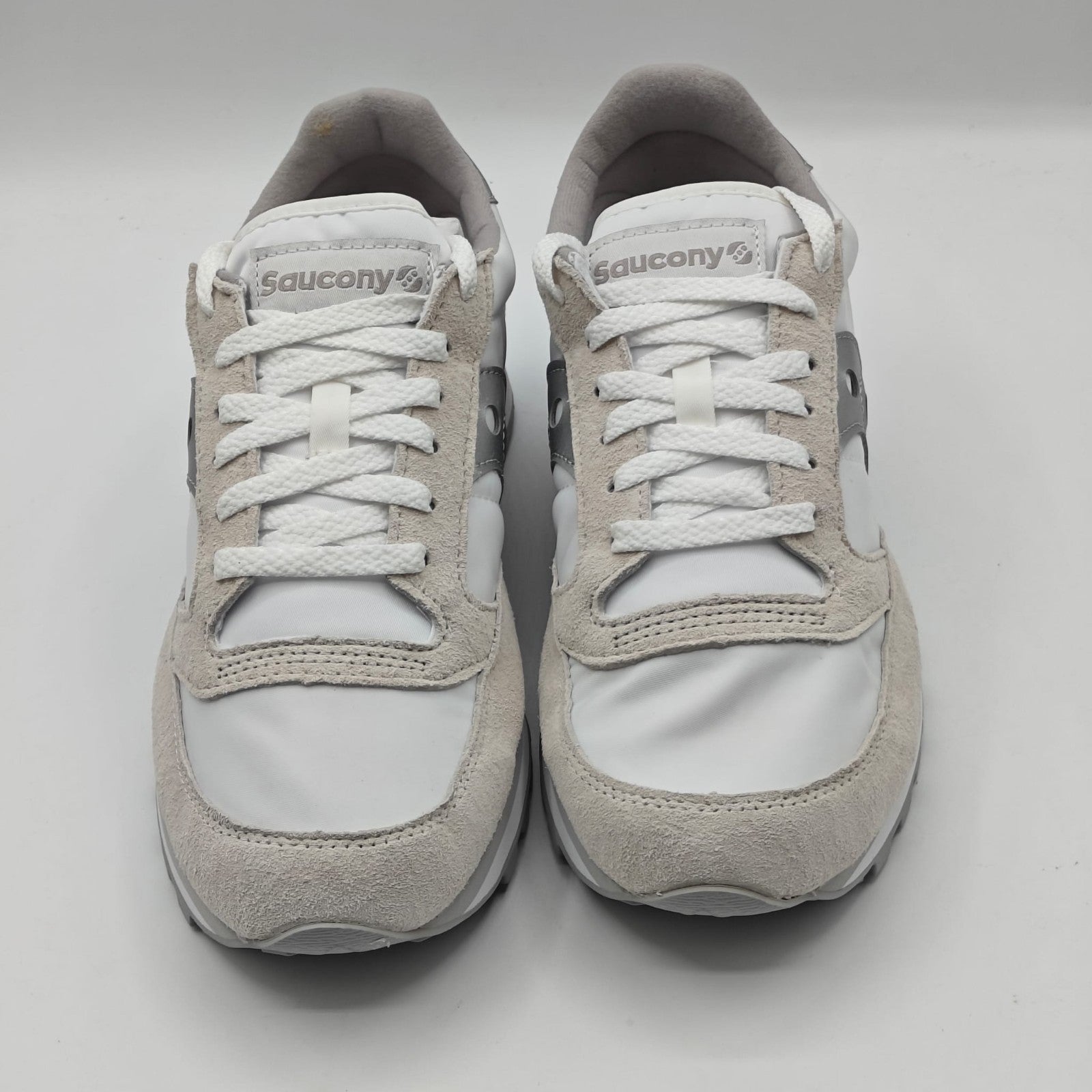 Saucony Jazz Triple S60530-16 White Silver Retro Sneakers Women's Size 9.5