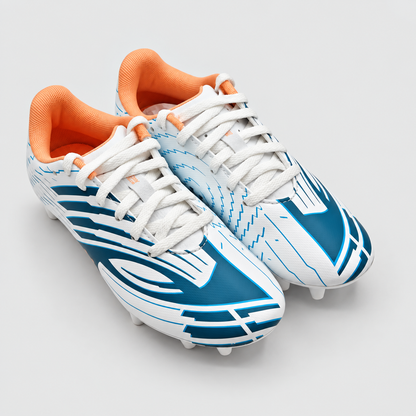 Under Armour Shadow Club 4 FG Jr Boys 1.5Y White Blue Soccer Cleats Firm Ground
