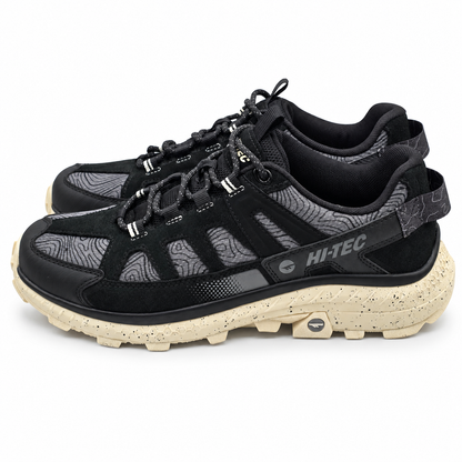 Hi-Tec Women's Hiking Trail Shoes Black Cream Outdoor Walking Sneakers Pick Size