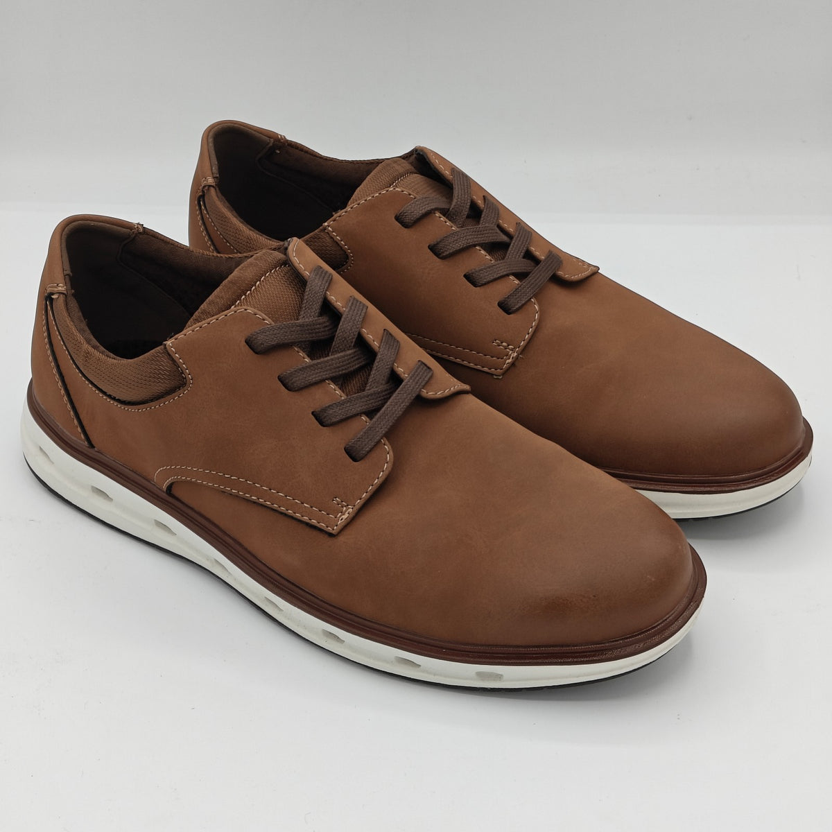 Lands' End Sport Oxford Comfort Casual Dress Shoes Tan Lace Up Men's Pick Size