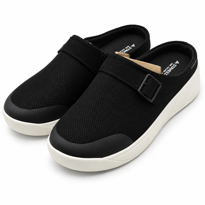 Staheekum Sneaker Clog Womens Black Mesh Buckle Slip On Comfort Mules Pick Size