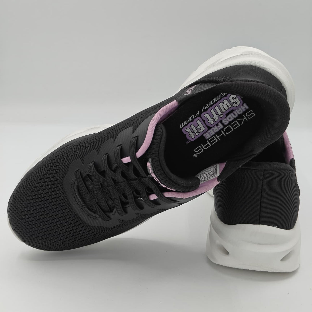 Skechers Hands Free Swift Fit Slip On Women's Memory Foam Casual Shoes (Black)