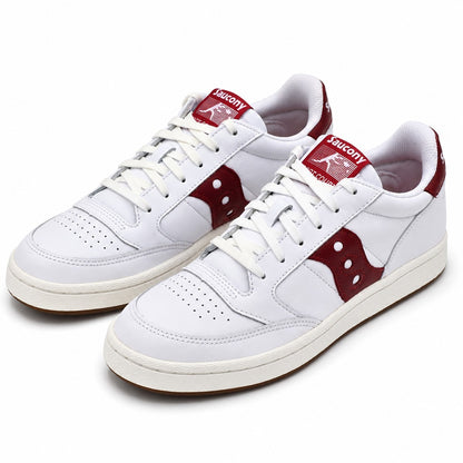 Saucony Jazz Court White Red Women's 9.5 Men's 8 Leather Sneakers S70555-6