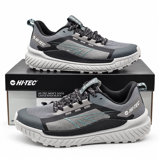 Hi-Tec Men's Trail Shoes Castle Rock Black Microchip Hiking Sneakers 9.5 1930429