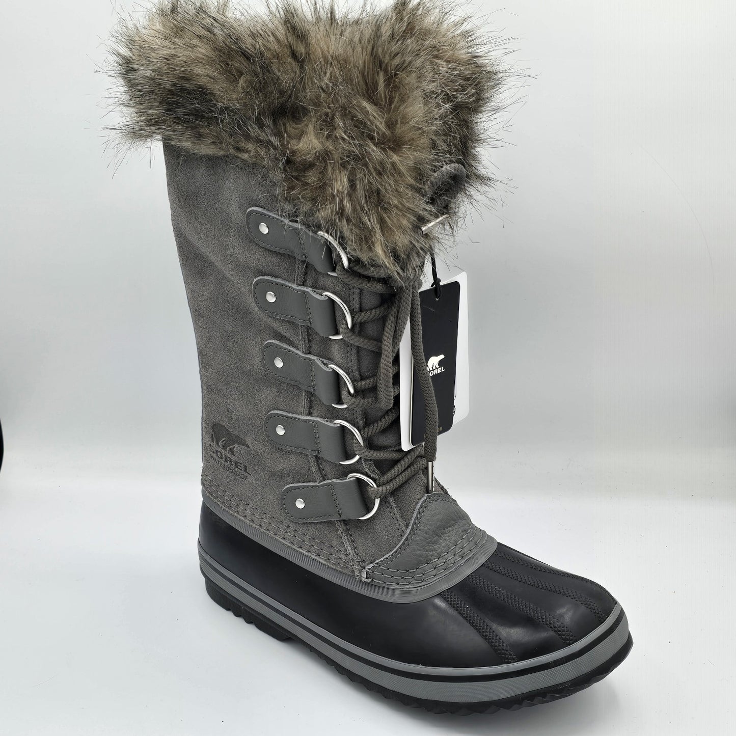 Sorel Joan of Arctic Boots Women's Waterproof Winter Snow Quarry Black Size 9