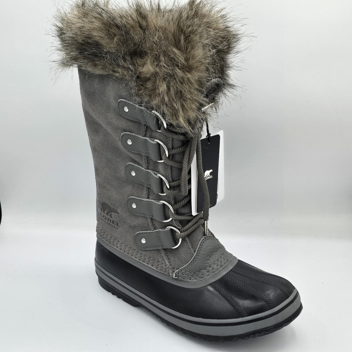 Sorel Joan of Arctic Boots Women's Waterproof Winter Snow Quarry Black Size 9