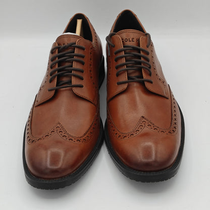 Cole Haan Modern Essentials Wing Tip Oxfords Men's Leather Shoe [British Tan]