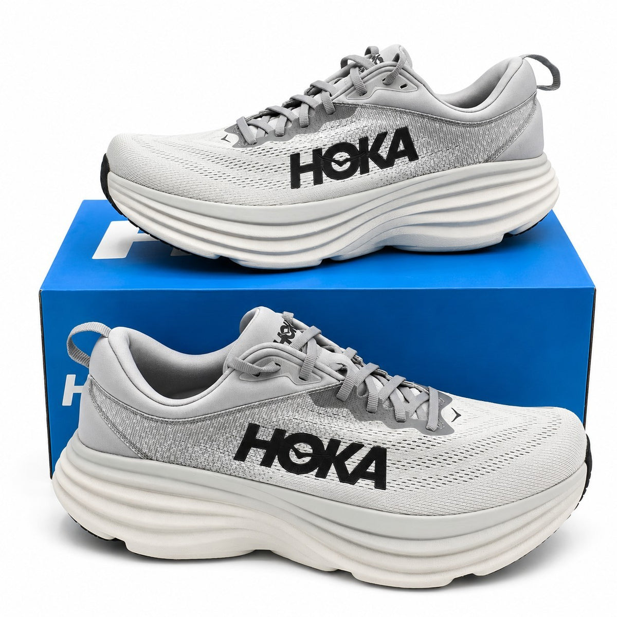 HOKA Bondi 8 Sharkskin Harbor Mist 1123202-SHMS Men's Running Shoes 12.5D