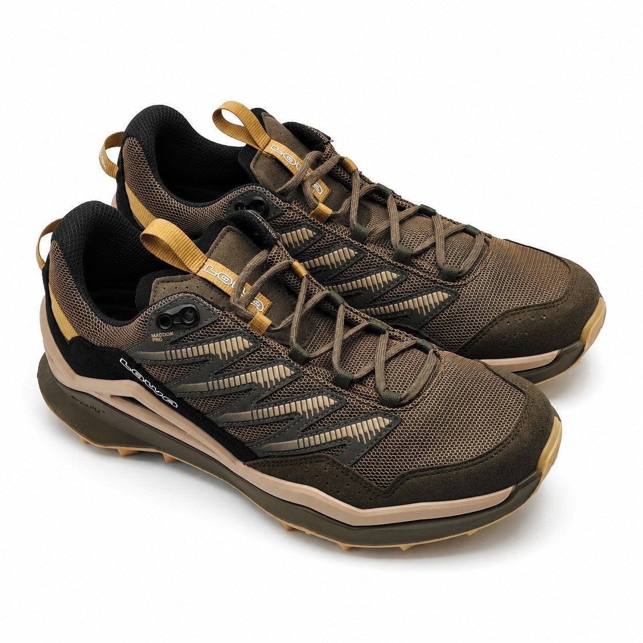 LOWA Maddox Pro Lo Men's 8.5 EU 41.5 Black Olive Fast Hiking Outdoor Trail Shoes