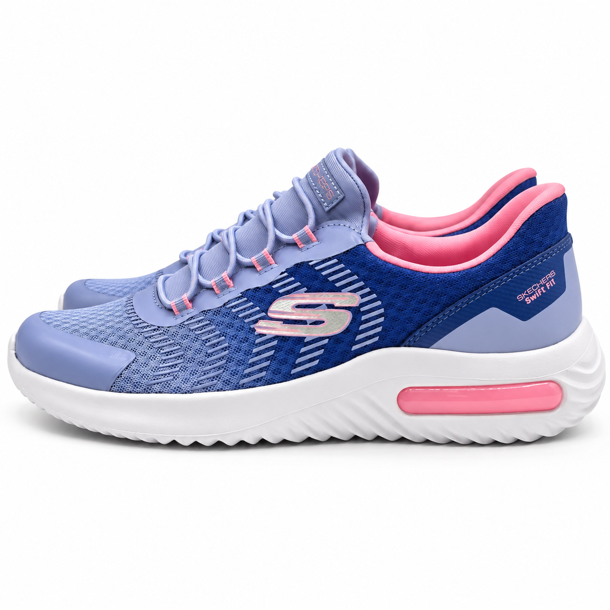 Skechers Swift Fit Kids Purple Hands Free Slip On Mesh Bungee Sneakers Pick Size