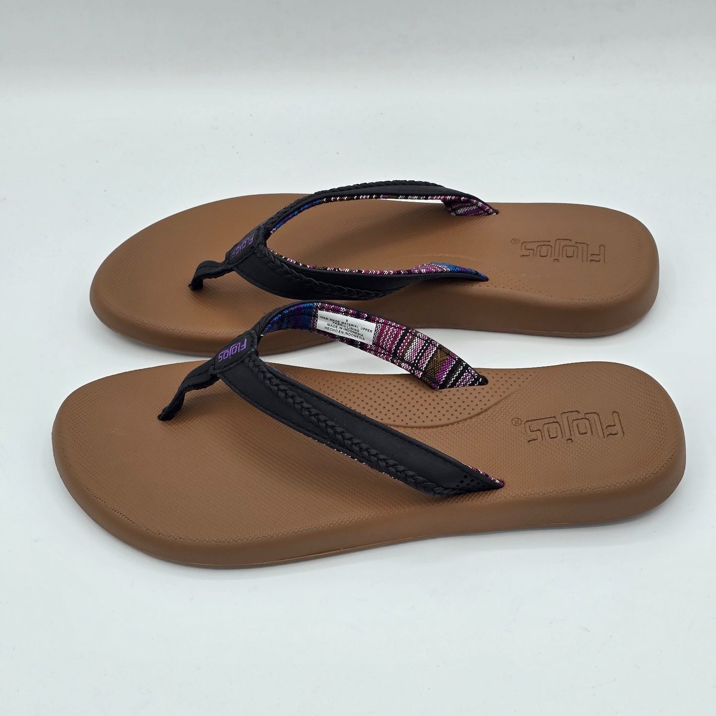 Flojos Flip Flops Women's Memory Foam Arch Support Sandals Brown Black Pick Size