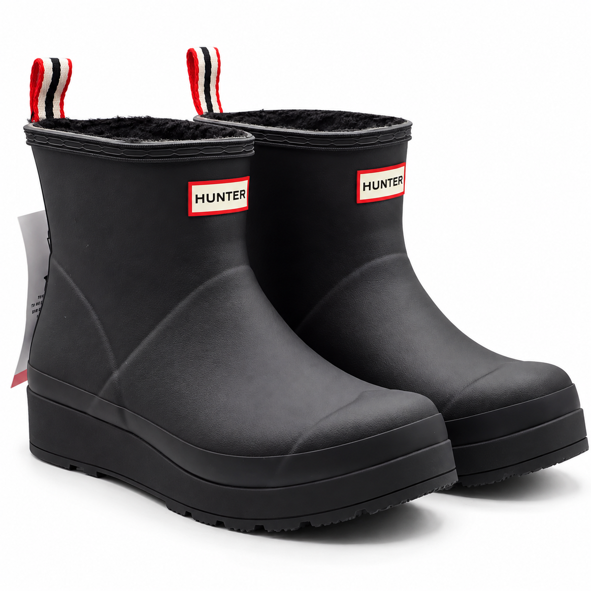 Hunter Play Short Insulated Rain Boots Womens 10 Black Waterproof Sherpa Lined