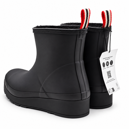 Hunter Play Short Insulated Rain Boots Womens 10 Black Waterproof Sherpa Lined