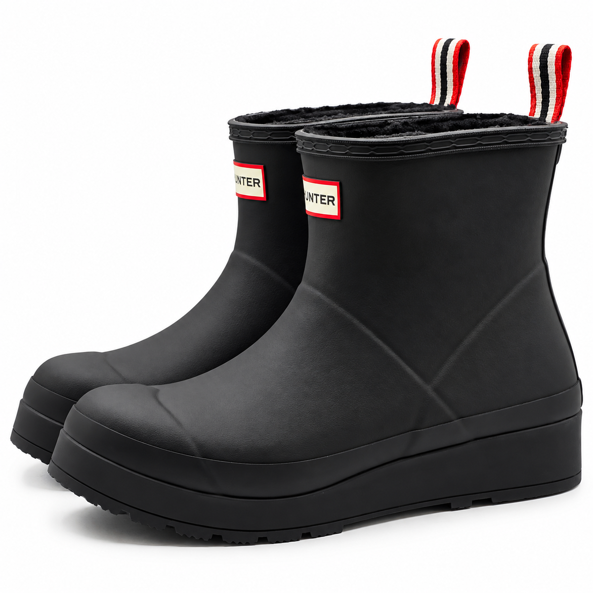 Hunter Play Short Insulated Rain Boots Womens 10 Black Waterproof Sherpa Lined