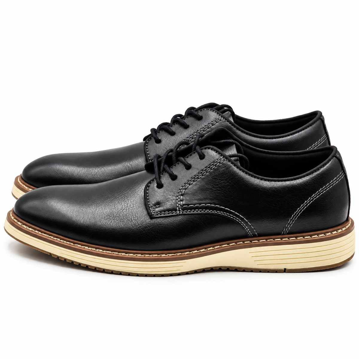 Steve Madden P-Jansen Oxford Dress Shoes Men Black Lace Up Comfort Pick Size
