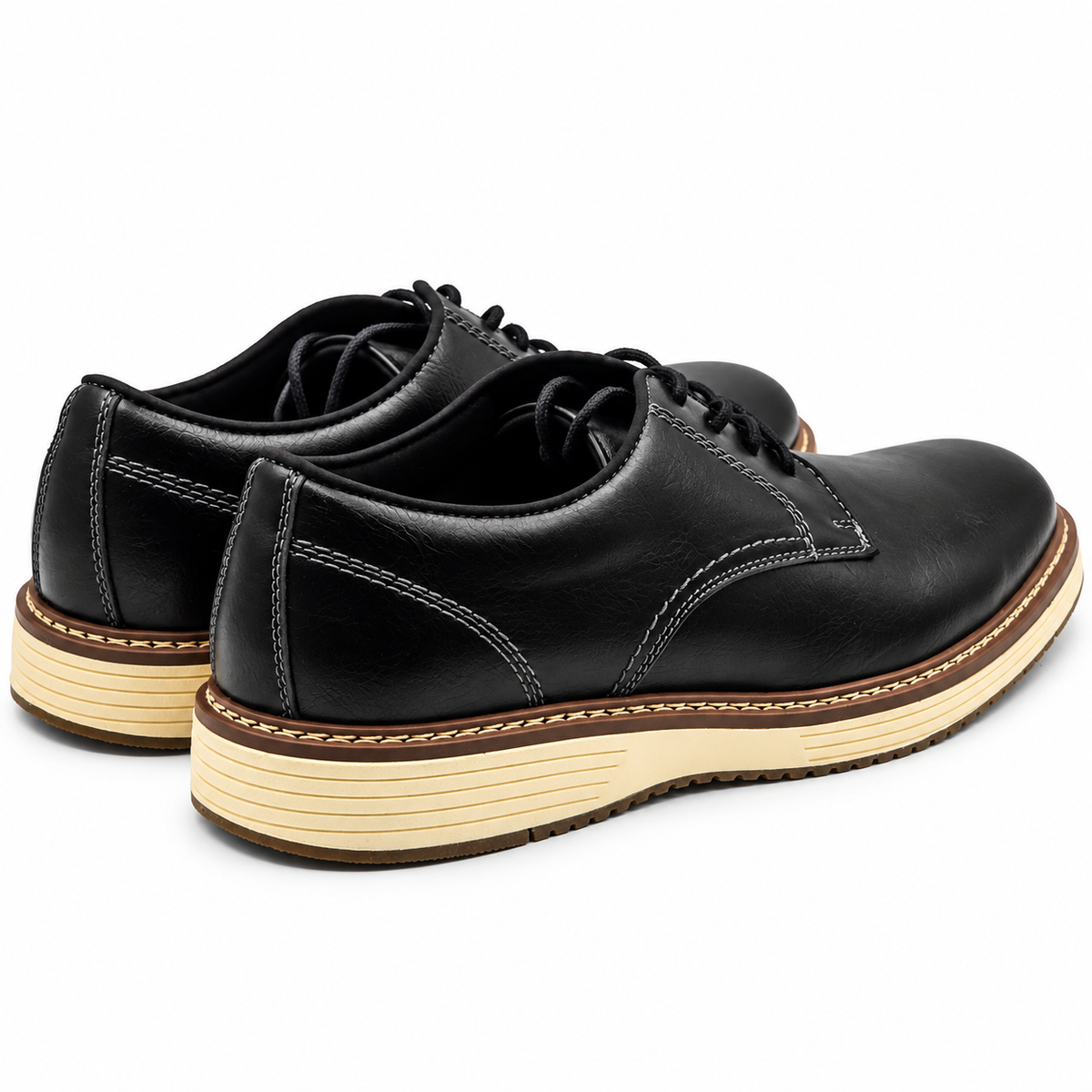 Steve Madden P-Jansen Oxford Dress Shoes Men Black Lace Up Comfort Pick Size