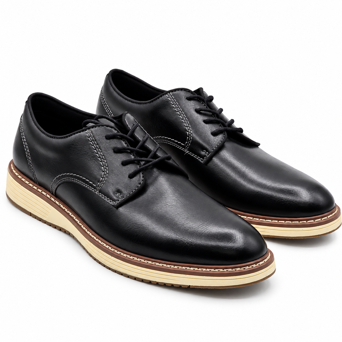 Steve Madden P-Jansen Oxford Dress Shoes Men Black Lace Up Comfort Pick Size