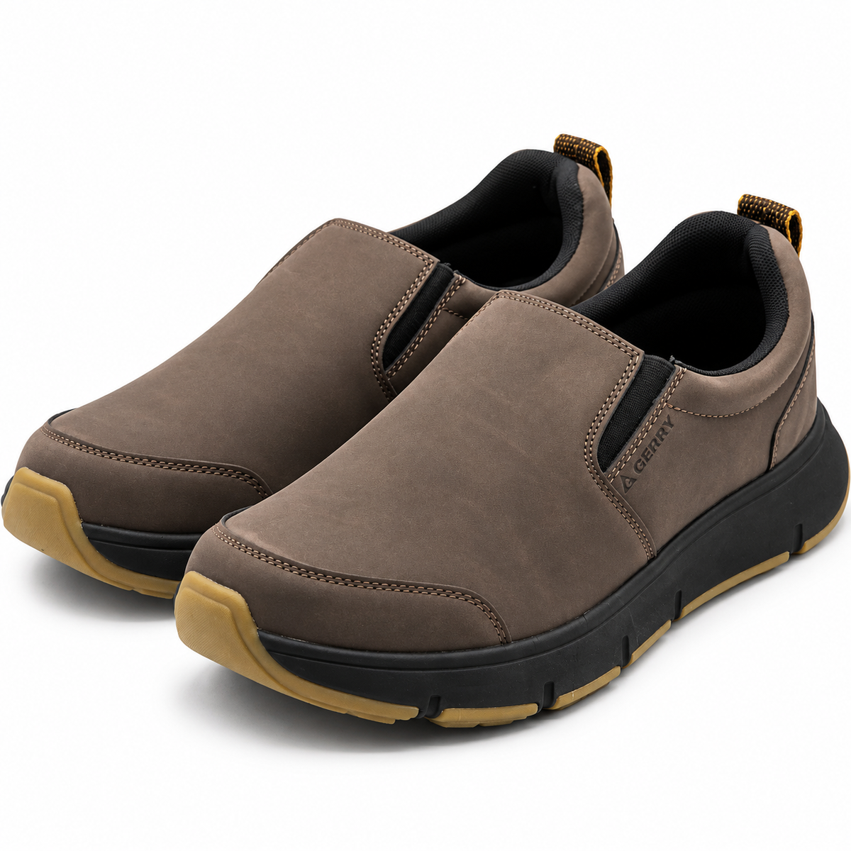 Gerry MOC II Slip On Shoes Men Brown Lightweight Cushioned Casual Pick Size