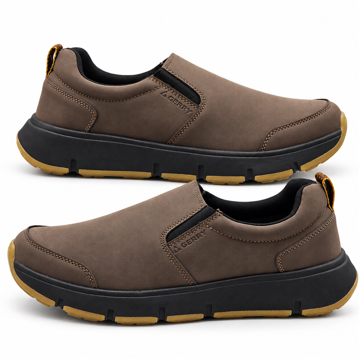 Gerry MOC II Slip On Shoes Men Brown Lightweight Cushioned Casual Pick Size