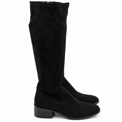 Kenneth Cole Stanford Boots Women Black Knee High Stretch Side Zip Pick Size