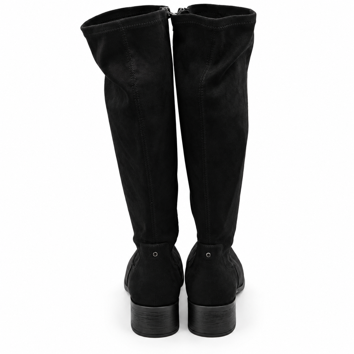 Kenneth Cole Stanford Boots Women Black Knee High Stretch Side Zip Pick Size