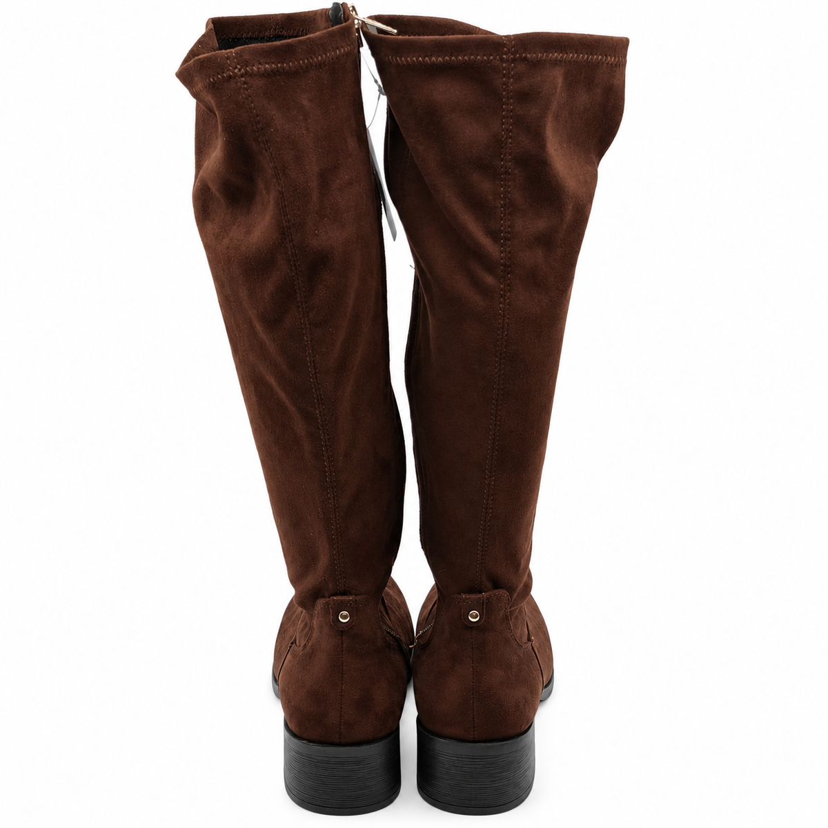 Kenneth Cole Stanford Boots Women Brown Knee High Stretch Side Zip Pick Size