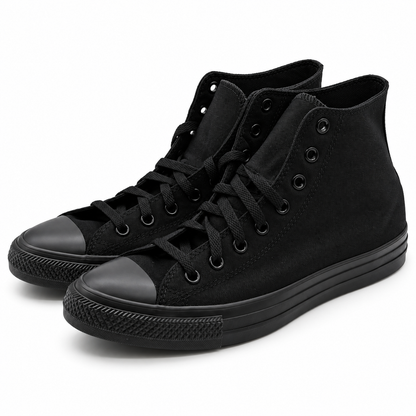 Converse Chuck Taylor All Star Hi M3310 Black Mono Canvas Men 9.5 Women 11.5