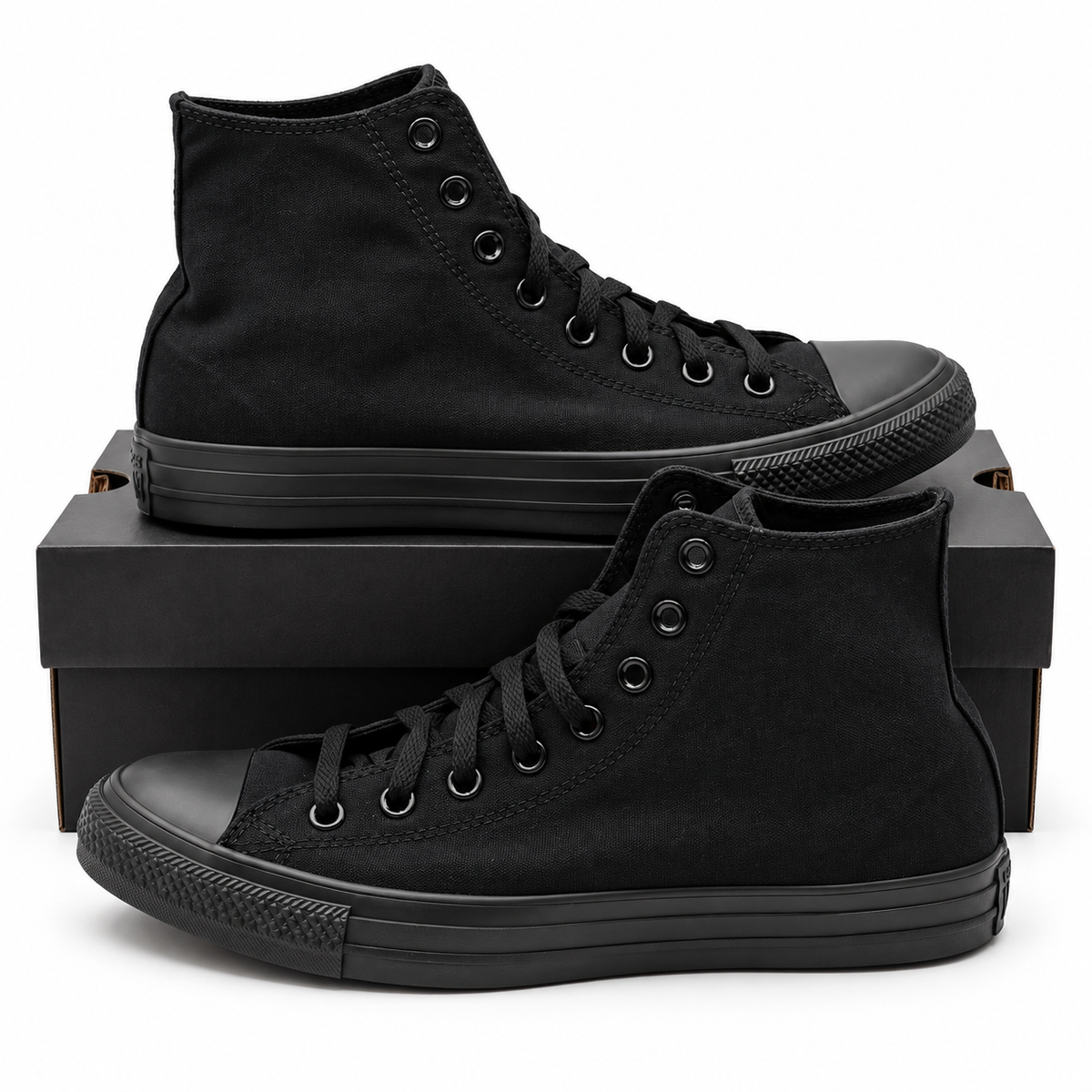 Converse Chuck Taylor All Star Hi M3310 Black Mono Canvas Men 9.5 Women 11.5