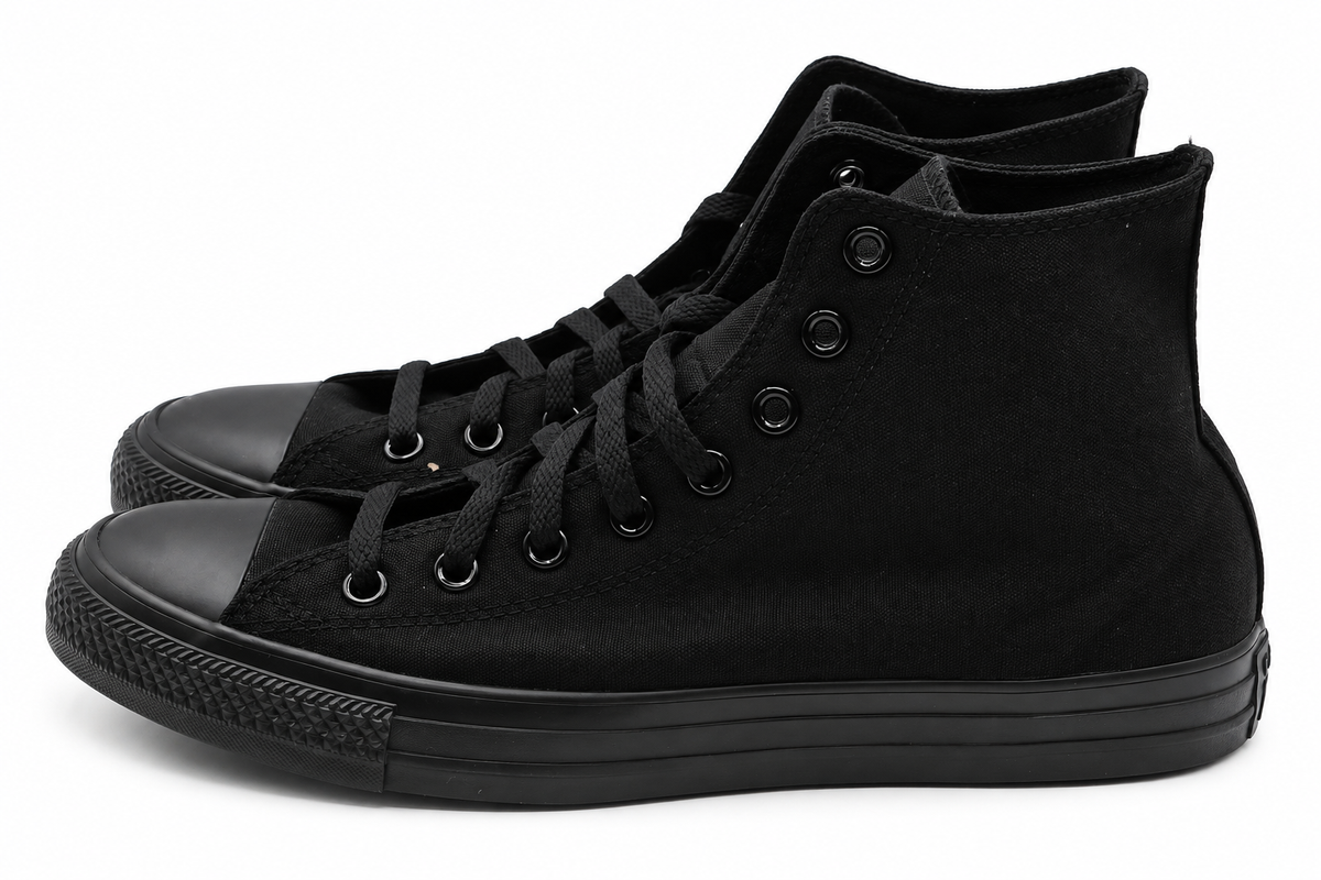 Converse Chuck Taylor All Star Hi M3310 Black Mono Canvas Men 9.5 Women 11.5