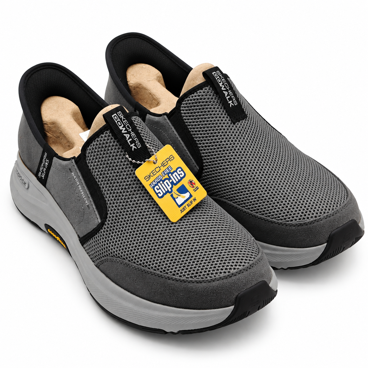 Skechers Slip-ins GO WALK Outdoor Andes II Men Size 8 Charcoal Goodyear 216425
