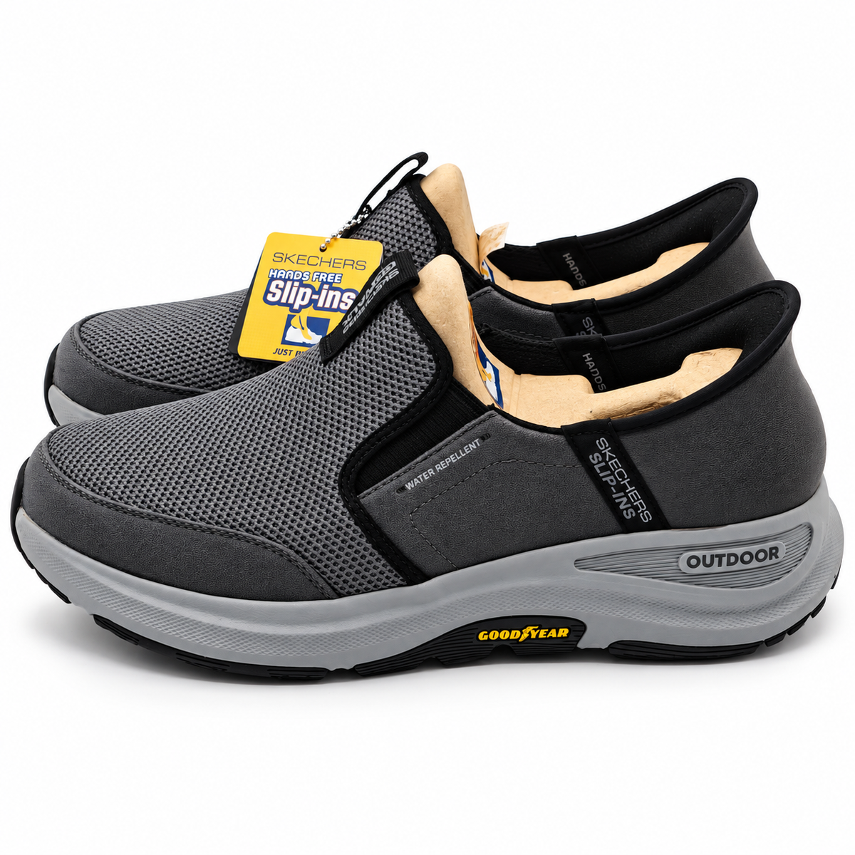 Skechers Slip-ins GO WALK Outdoor Andes II Men Size 8 Charcoal Goodyear 216425