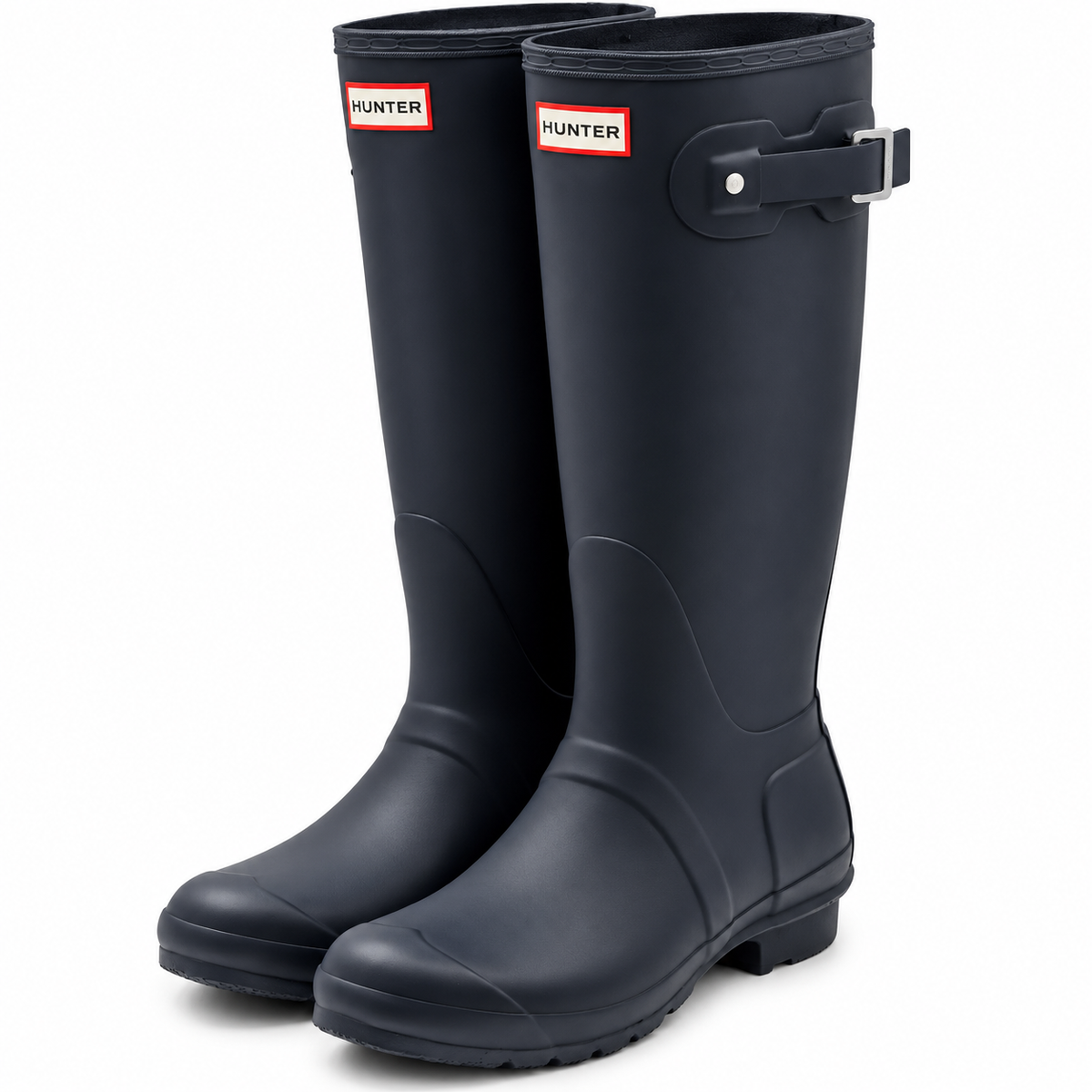 Hunter Original Tall Rain Boots Women 11 Navy Matte Waterproof Rubber WFT1000RMA