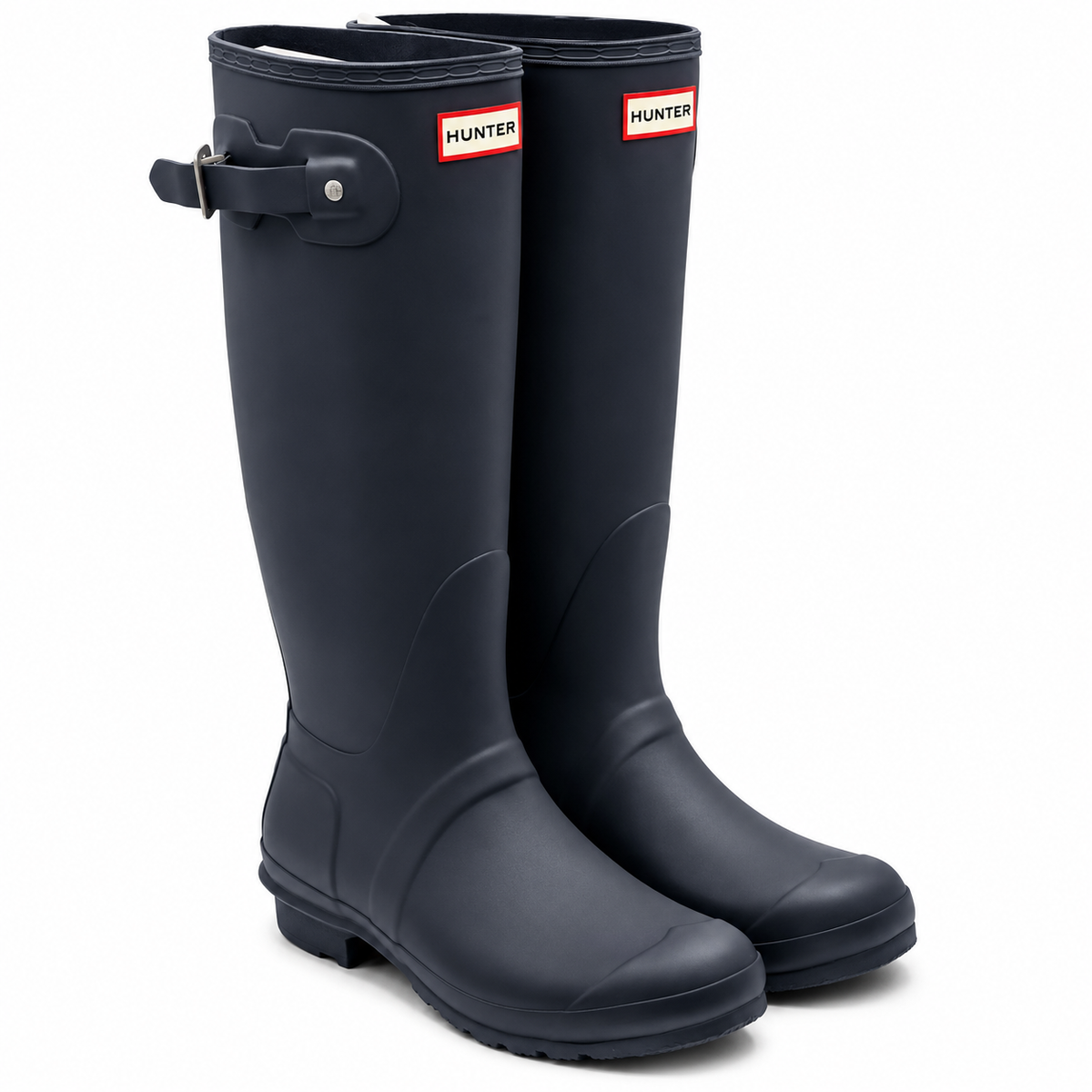 Hunter Original Tall Rain Boots Women 11 Navy Matte Waterproof Rubber WFT1000RMA