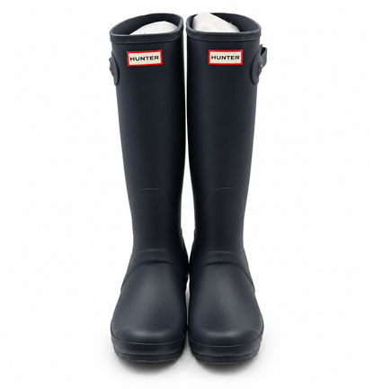 Hunter Original Tall Rain Boots Women 11 Navy Matte Waterproof Rubber WFT1000RMA