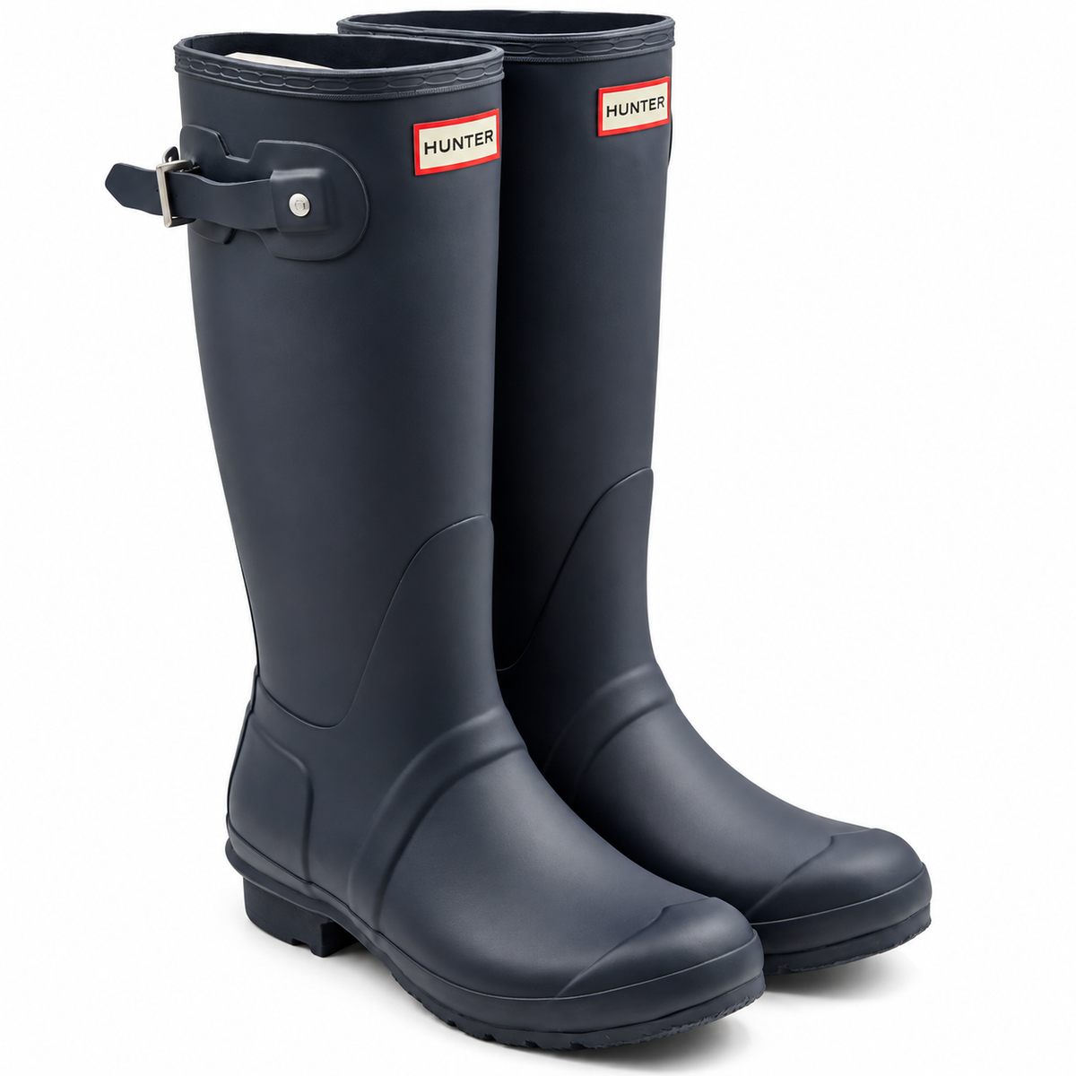 Hunter Original Tall Rain Boots Women 11 Navy Matte Waterproof Rubber WFT1000RMA