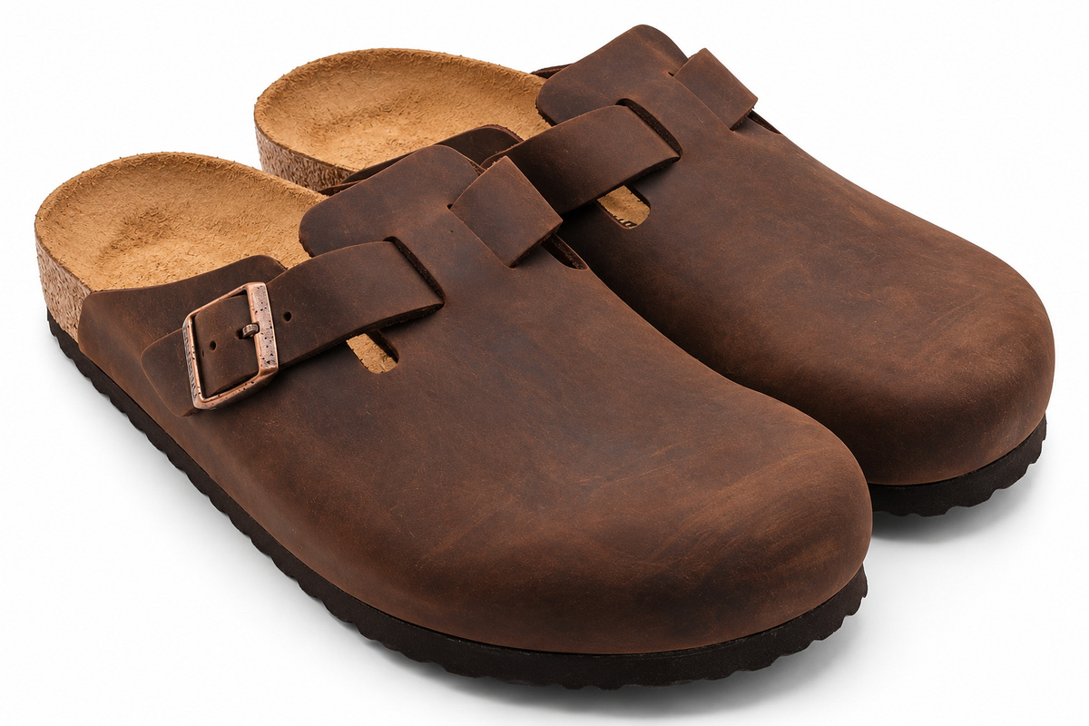 Birkenstock Boston Oiled Leather Clogs Men 13 EU 46 Regular Habana 0860131