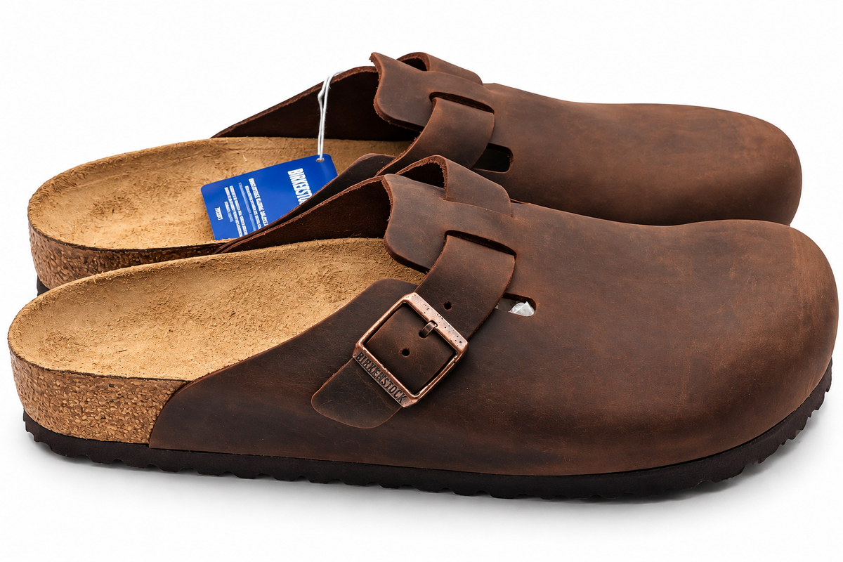 Birkenstock Boston Oiled Leather Clogs Men 13 EU 46 Regular Habana 0860131