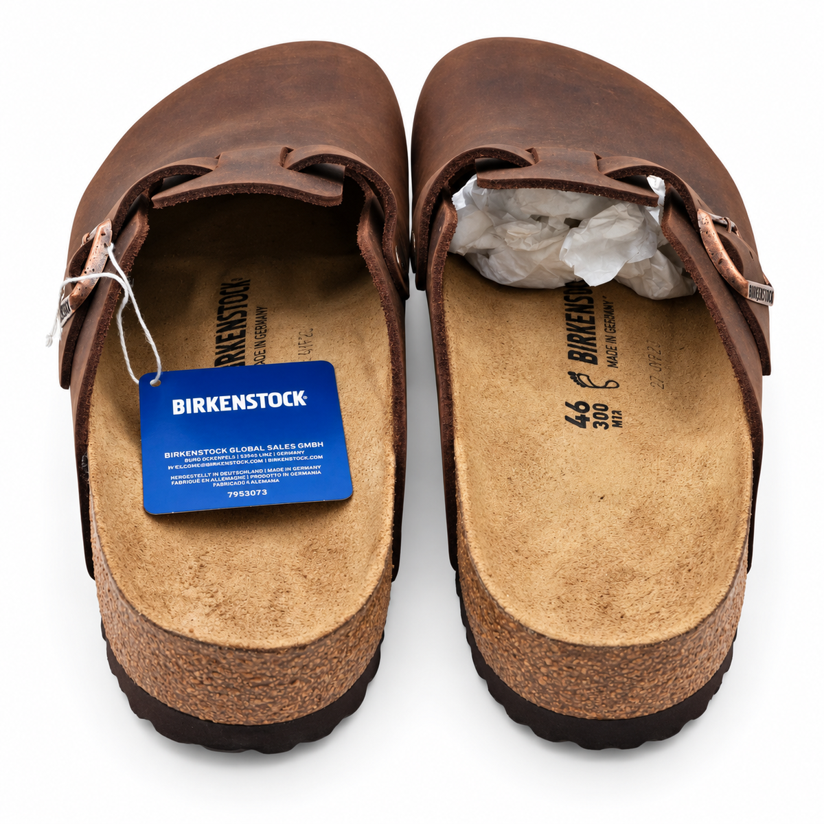 Birkenstock Boston Oiled Leather Clogs Men 13 EU 46 Regular Habana 0860131
