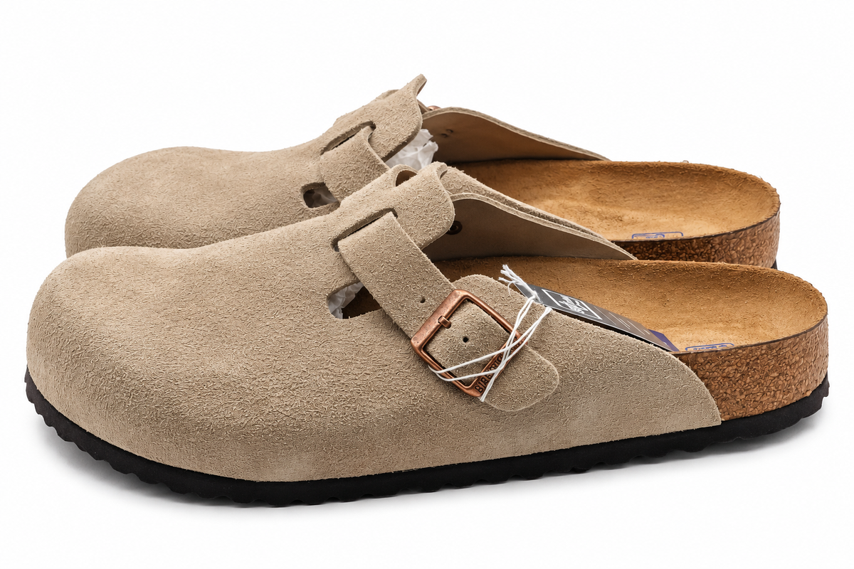 Birkenstock Boston Soft Footbed Suede Clogs Men 13 EU 46 Regular Taupe 0560771