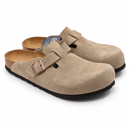 Birkenstock Boston Soft Footbed Suede Clogs Men 13 EU 46 Regular Taupe 0560771