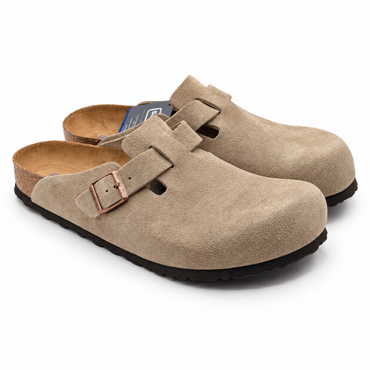 Birkenstock Boston Soft Footbed Suede Clogs Men 13 EU 46 Regular Taupe 0560771