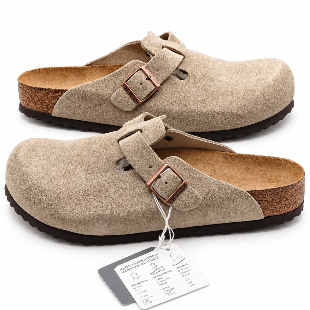Birkenstock Boston Soft Footbed Suede Clogs Men 13 EU 46 Regular Taupe 0560771
