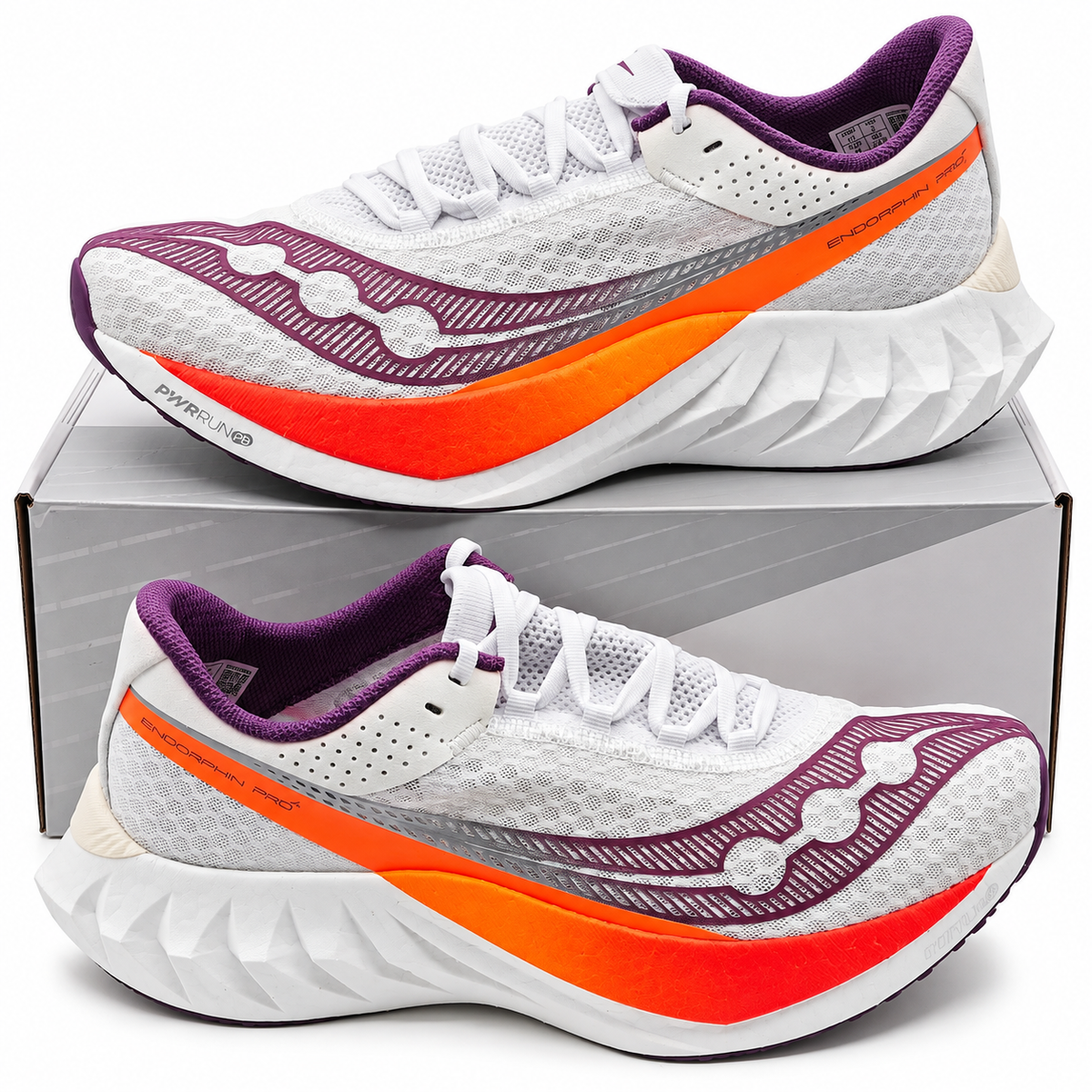 Saucony Endorphin Pro 4 Running Shoes Women 11 White Violet Carbon S10939-129
