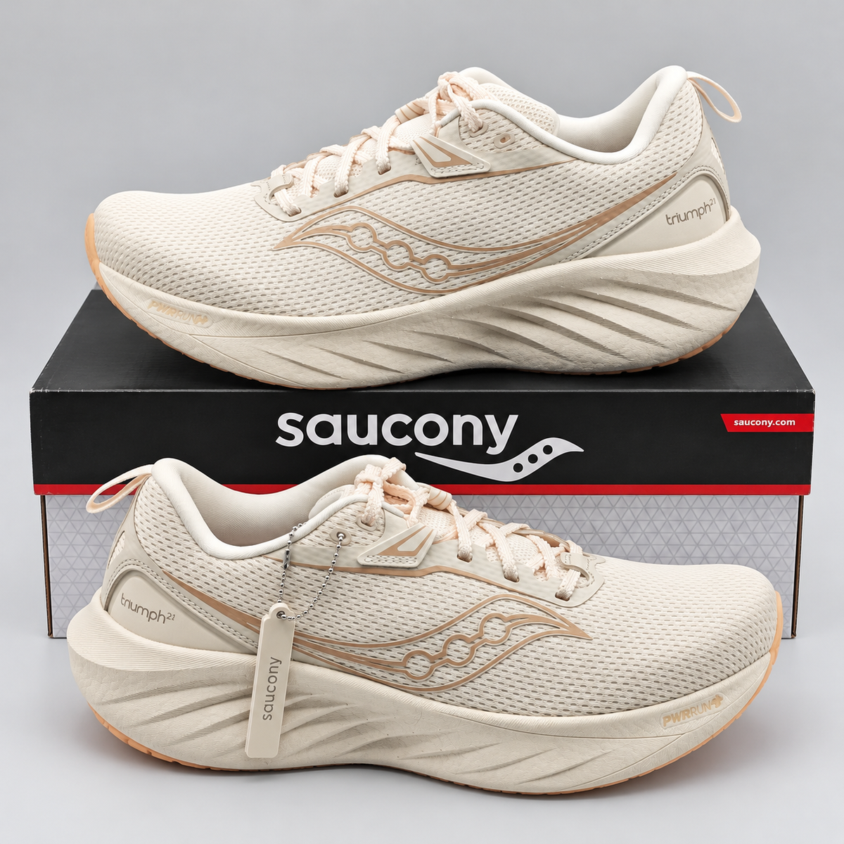 Saucony Triumph 22 Running Shoes Women 11 Creme Neutral Cushioned S10964-13