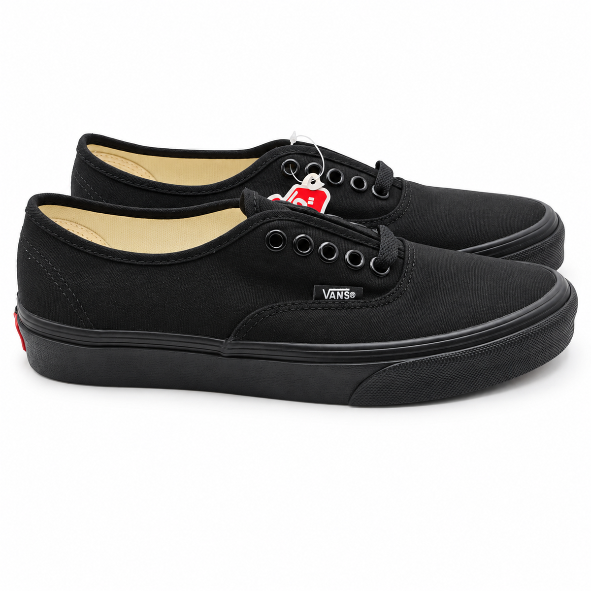 Vans Authentic Canvas Sneakers Women 8 Men 6.5 Black Black VN000EE3BKA