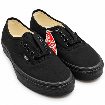 Vans Authentic Canvas Sneakers Women 8 Men 6.5 Black Black VN000EE3BKA