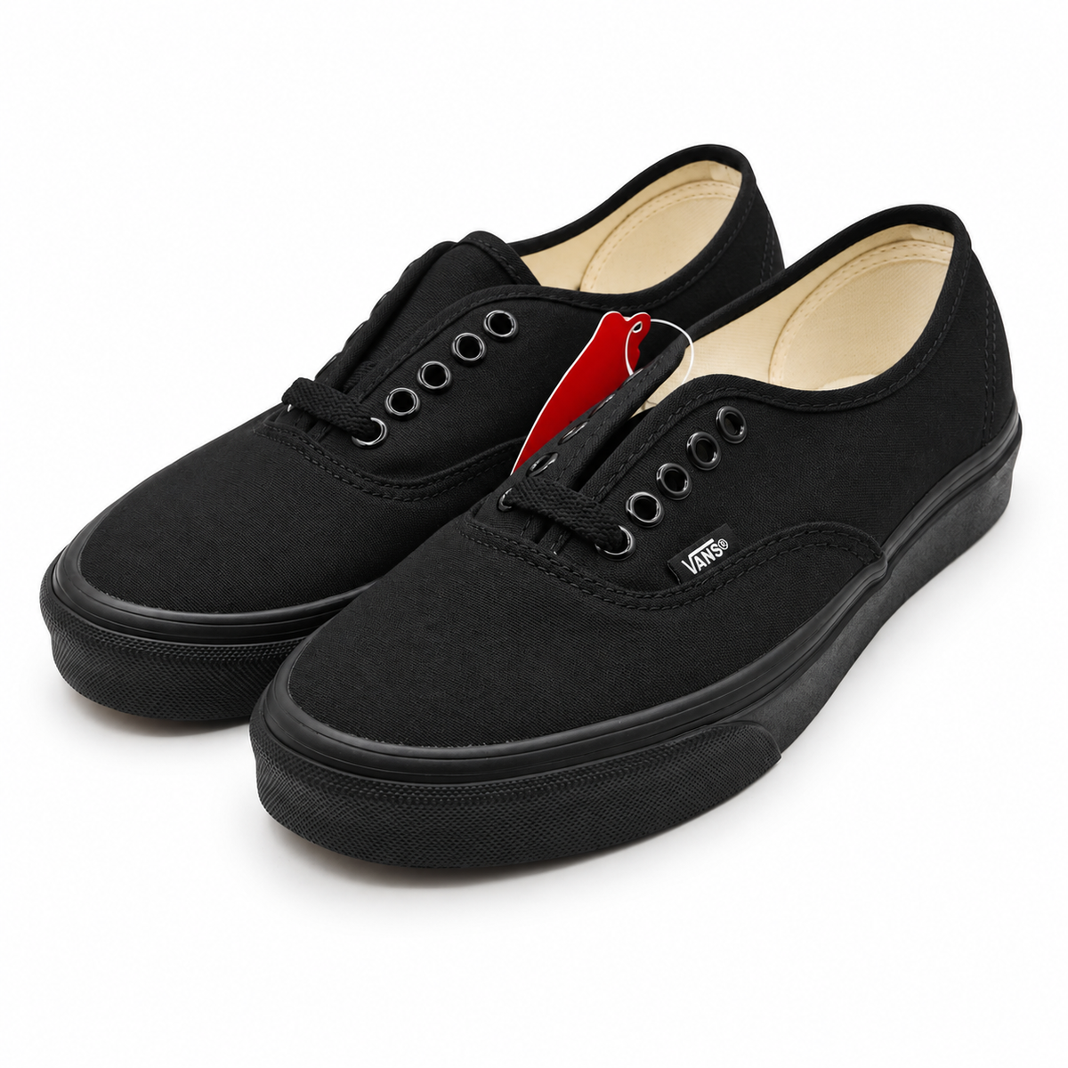 Vans Authentic Canvas Sneakers Women 8 Men 6.5 Black Black VN000EE3BKA