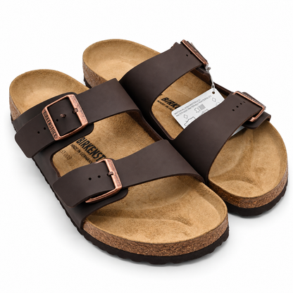 Birkenstock Arizona Sandals Men 11 EU 44 Dark Brown Birko-Flor Regular 0051701